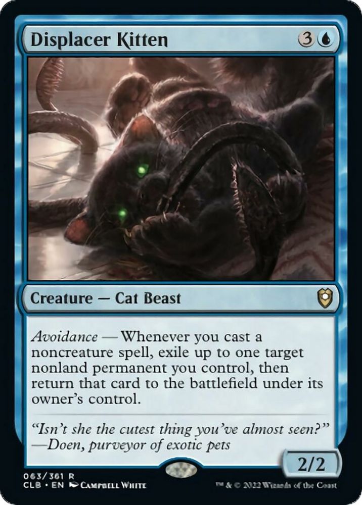Displacer Kitten · 63 · Commander Legends: Battle for Baldur's Gate · Non-foil