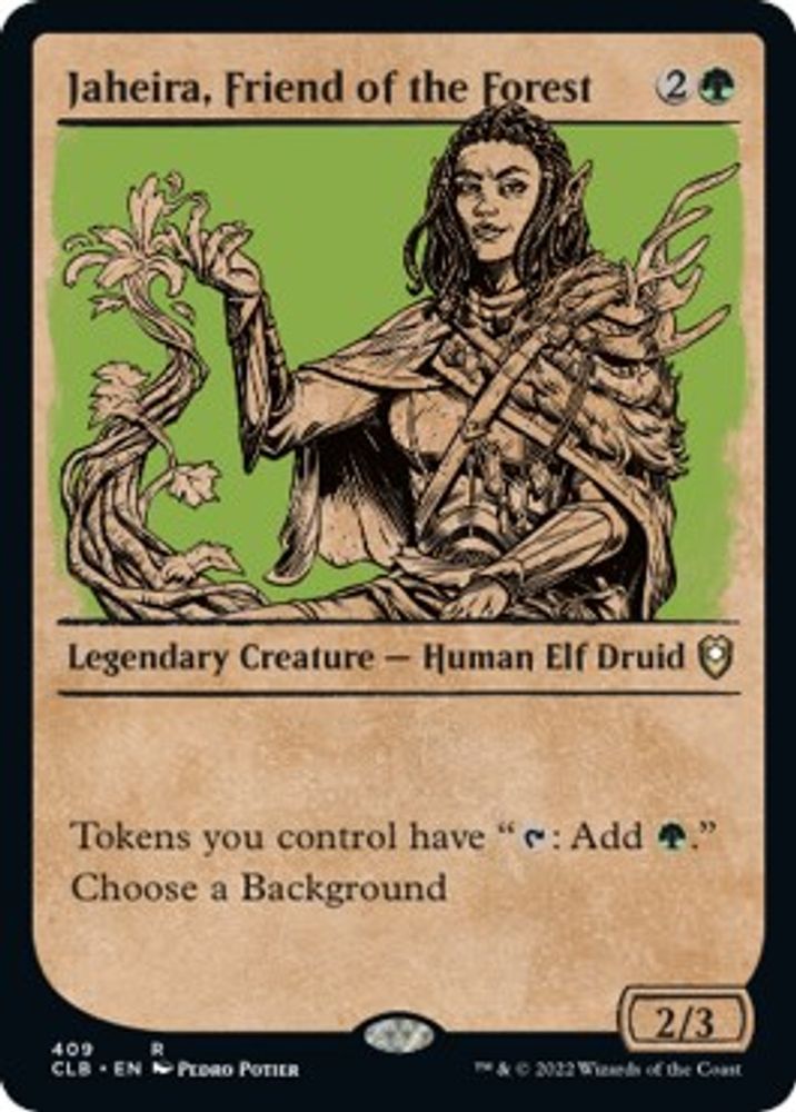 Jaheira, Friend of the Forest (Showcase) · 409 · Commander Legends: Battle for Baldur's Gate · Foil