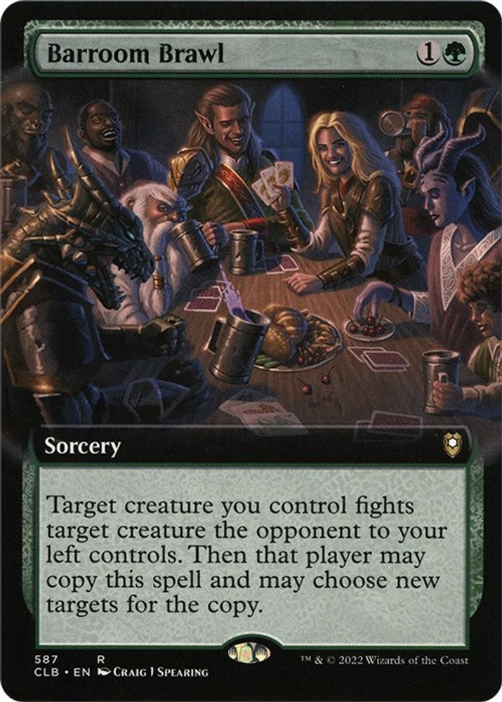 Barroom Brawl (Extended Art) · 587 · Commander Legends: Battle for Baldur's Gate · Non-foil