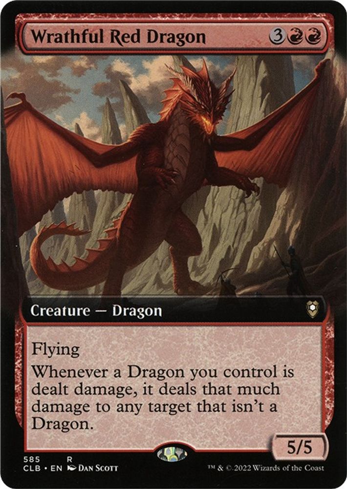 Wrathful Red Dragon (Extended Art) · 585 · CLB · Non-foil