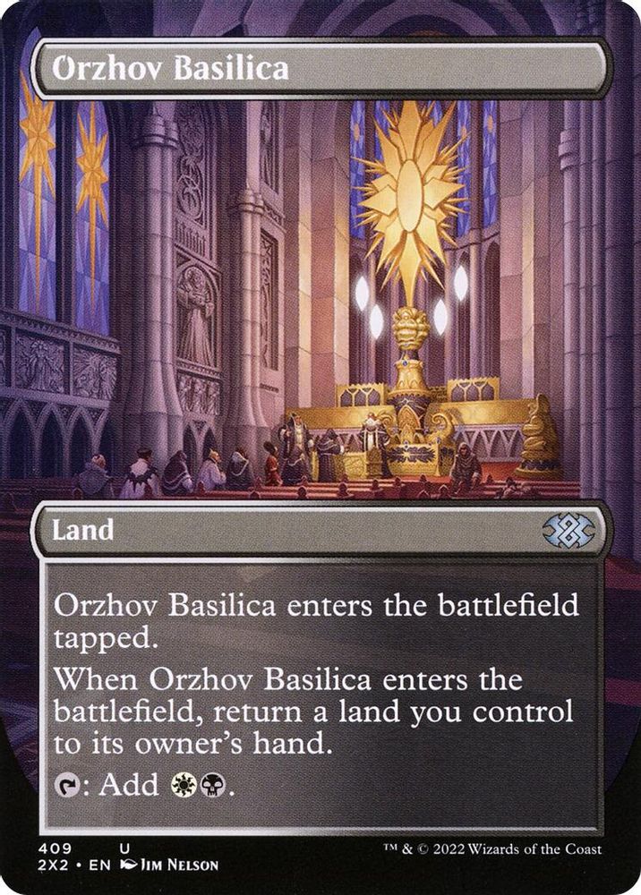 Orzhov Basilica (Borderless) · 409 · Double Masters 2022 · Foil