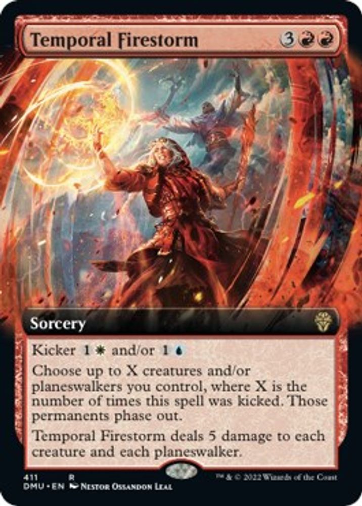 Temporal Firestorm (Extended Art) · 411 · Dominaria United · Foil
