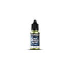Vallejo True Metallic Metal Light: Amber Green (18ml) - Small clear plastic bottle with black cap containing amber green metallic paint, labeled Vallejo True Metallic Metal Light.