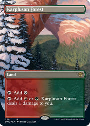 Karplusan Forest (Borderless) · 379 · Dominaria United · Non-foil