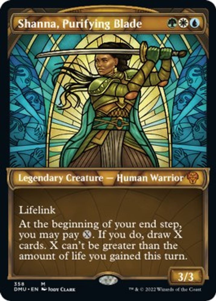 Shanna, Purifying Blade · 358 · Dominaria United · Textured Foil