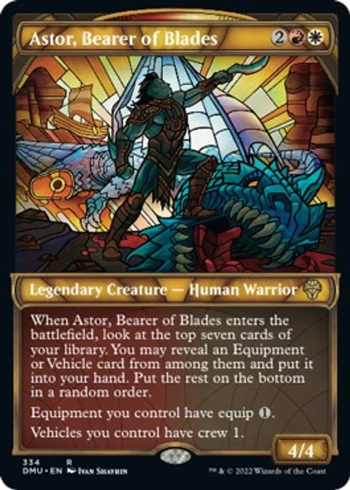 Astor, Bearer of Blades · 334 · Dominaria United · Textured Foil