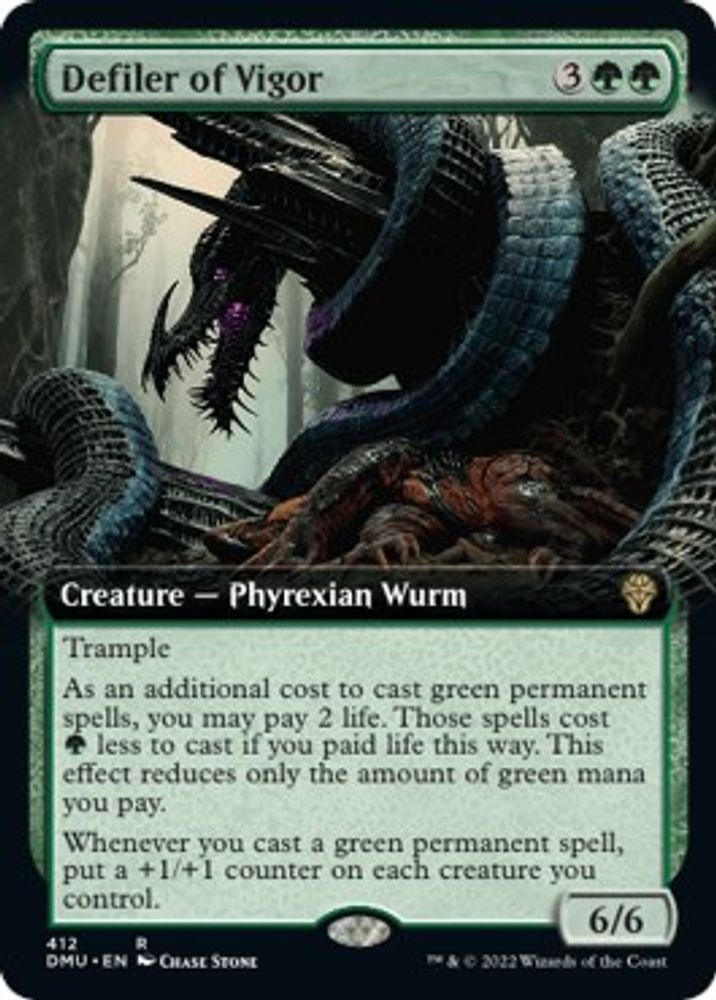 Defiler of Vigor (Extended Art) · 412 · Dominaria United · Foil