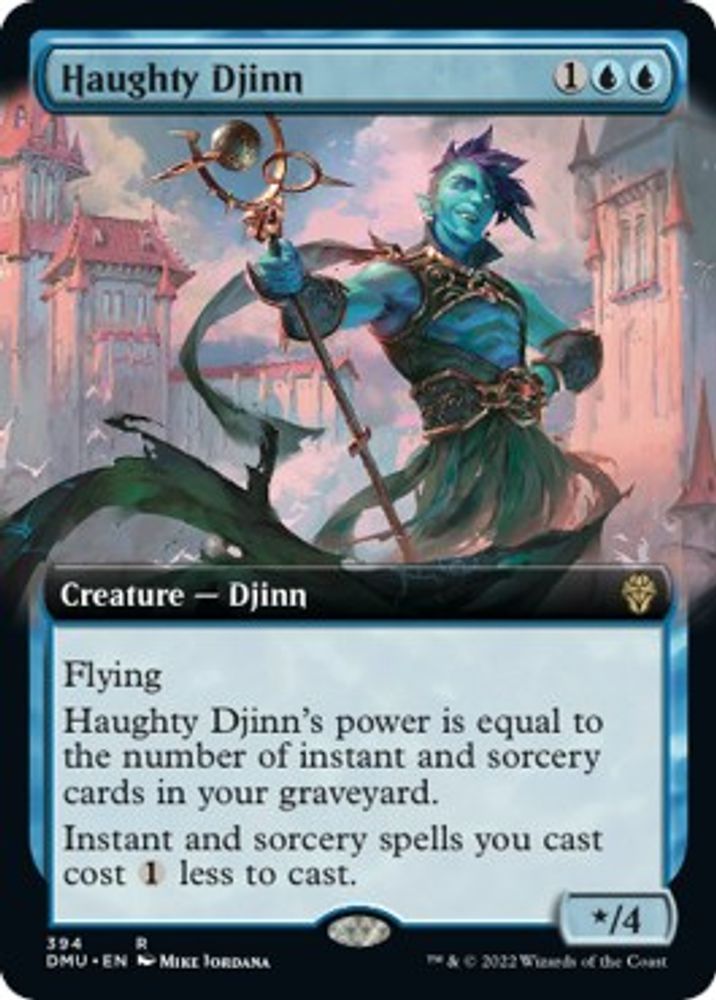 Haughty Djinn (Extended Art) · 394 · Dominaria United · Non-foil