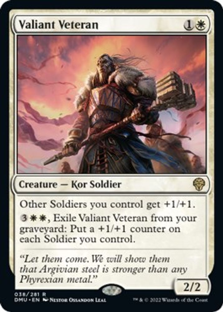 Valiant Veteran · 38 · Dominaria United · Foil