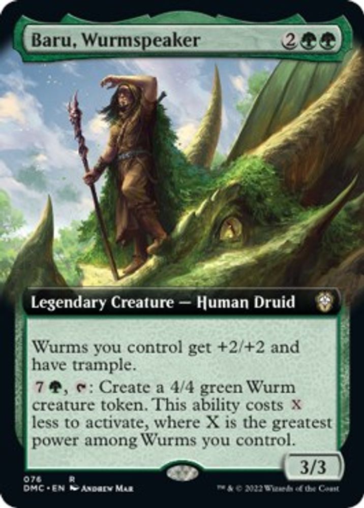 Baru, Wurmspeaker (Extended Art) · 76 · Commander: Dominaria United · Non-foil