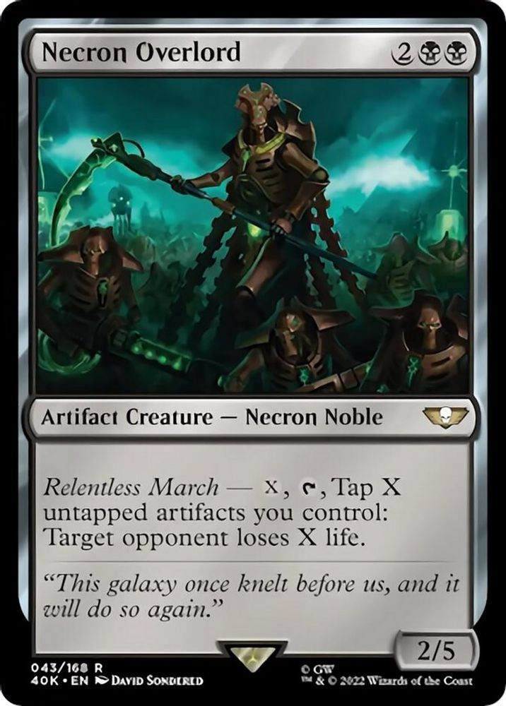 Necron Overlord · 43 · Universes Beyond: Warhammer 40,000 · Non-foil