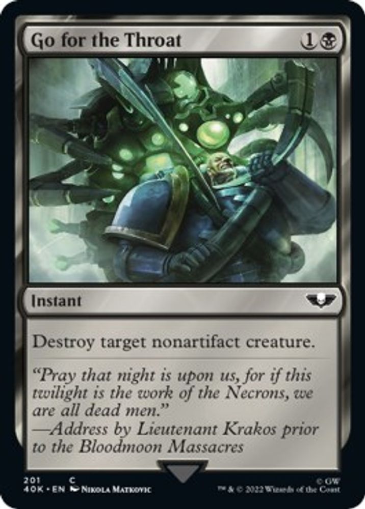 Go for the Throat · 201 · Universes Beyond: Warhammer 40,000 · Non-foil