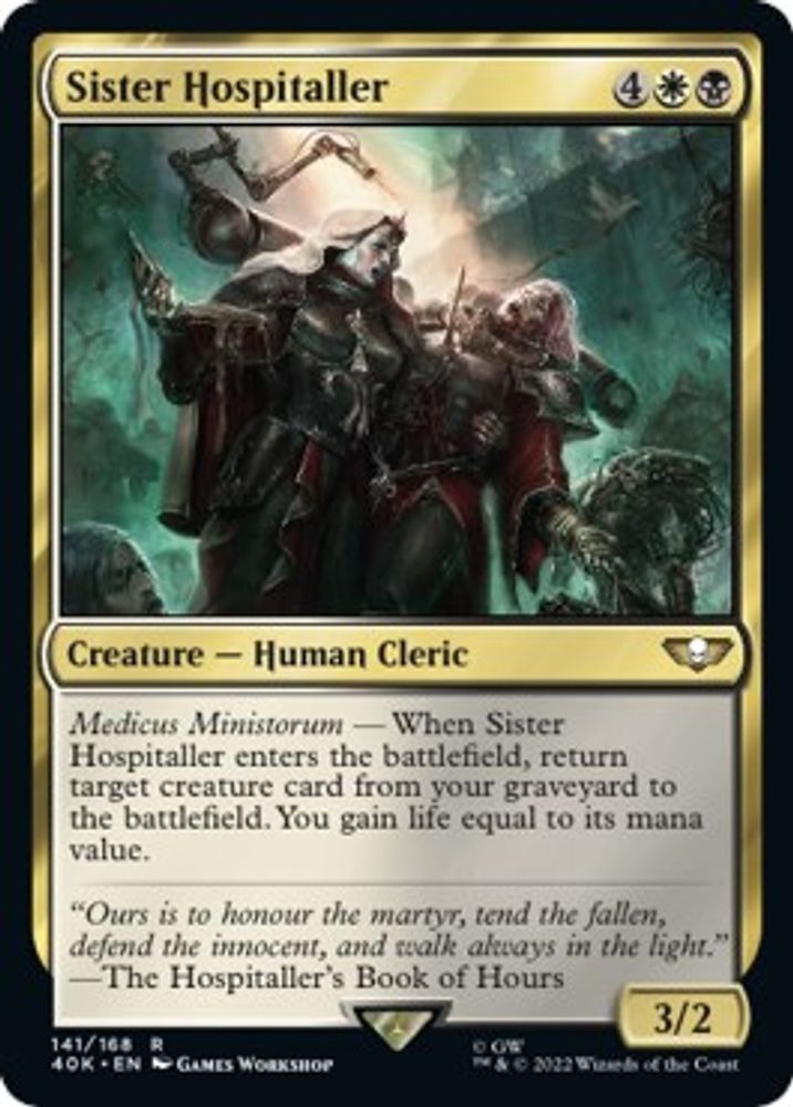 Sister Hospitaller · 141 · Universes Beyond: Warhammer 40,000 · Non-foil