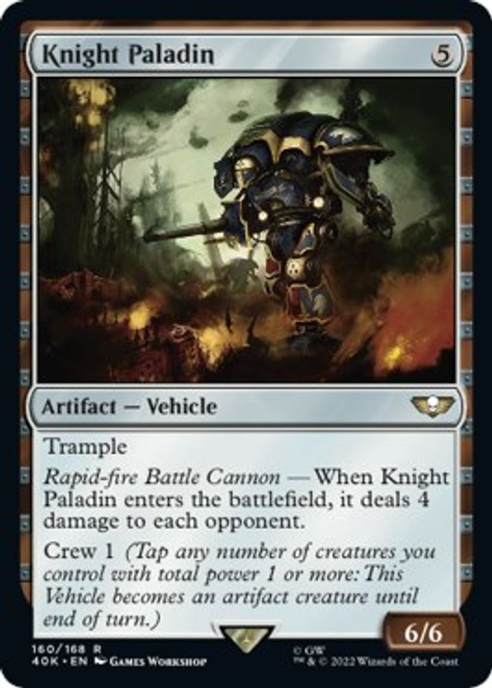 Knight Paladin · 160 · Universes Beyond: Warhammer 40,000 · Non-foil