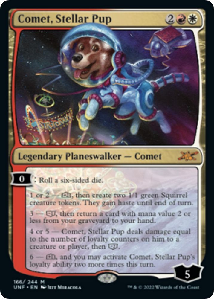 Comet, Stellar Pup · 166 · Unfinity · Non-foil
