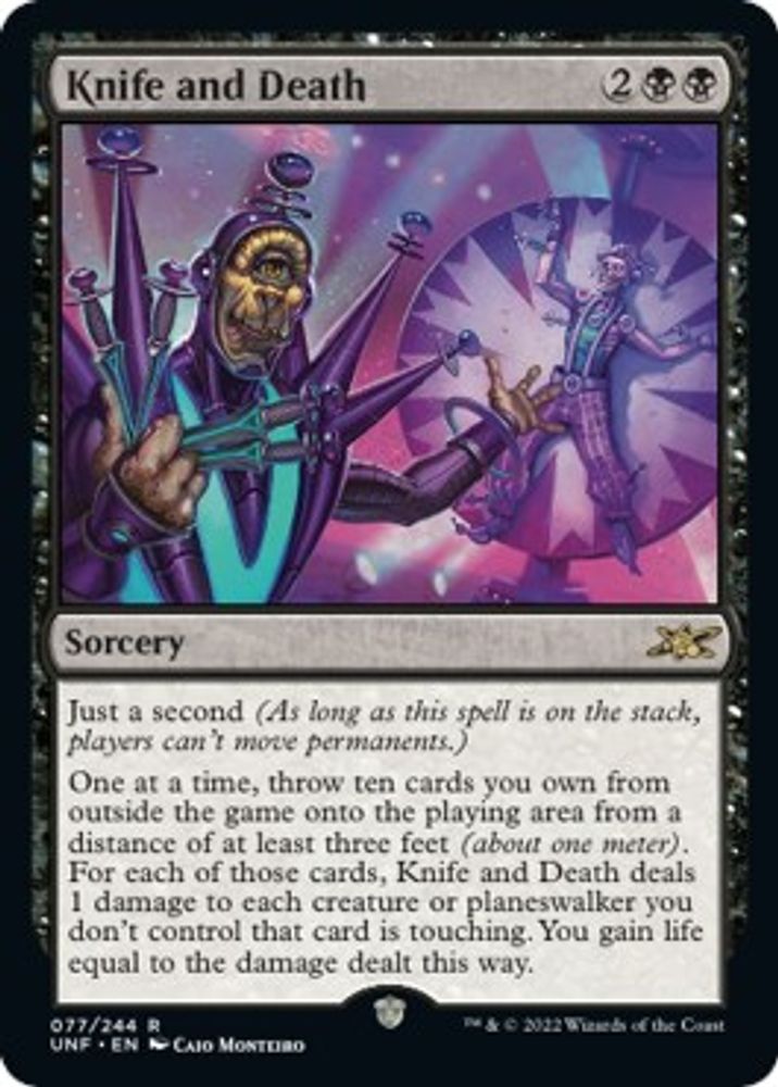 Knife and Death · 77 · Unfinity · Foil