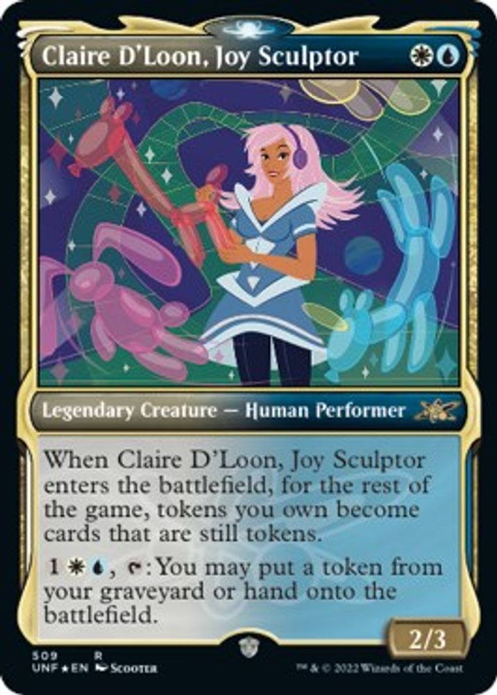 Claire D'Loon, Joy Sculptor (Showcase) · 509 · Unfinity · Galaxy Foil