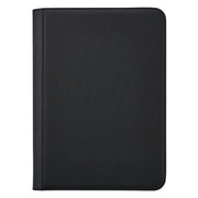 Arcane Fortress 9-Pocket Zippered Binder: Solid Color - Black (PREORDER) - Black zippered binder with smooth texture and rounded corners, compact and slim design.