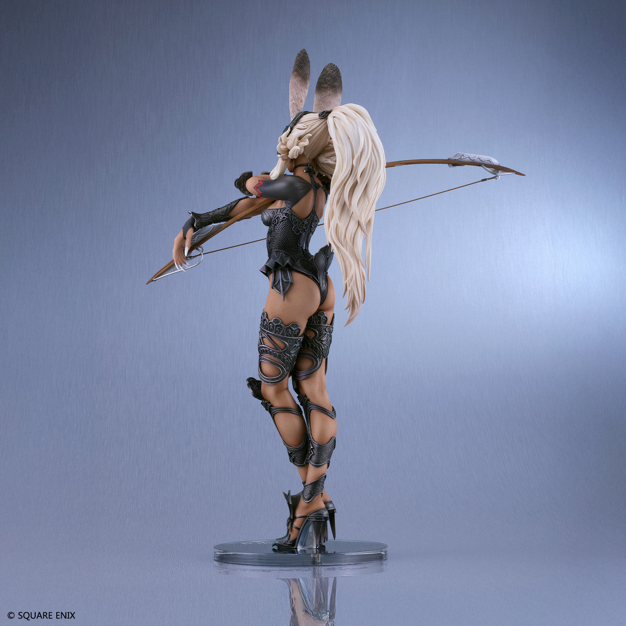 Final Fantasy XII: Fran 1/6.5 Scale Figure (PREORDER) - Detailed 1/6.5 scale figure of Fran from Final Fantasy XII with long blonde hair, black armor, lace stockings, and a bow.