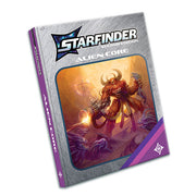 Starfinder 2E: Alien Core Retailer Cover Edition - Softcover book with metallic silver and purple accents, featuring colorful sci-fi alien artwork on the front cover.