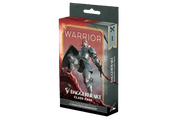 Daggerheart RPG: Class Pack - Warrior (PREORDER) - Fantasy-themed card pack with a warrior in silver armor wielding a sword against a red background for Daggerheart RPG.