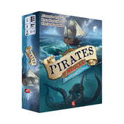 Pirates of Maracaibo: Bermuda Triangle - Pirates of Maracaibo Bermuda Triangle expansion box with sailing ship and giant octopus tentacles on ocean background.