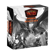 Ascension Tactics: Inferno - Miniatures (PREORDER) - Inferno Miniatures with dark fantasy artwork showing warriors and a fiery central figure.