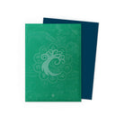 Dragon Shield Dual Sleeves 100ct Box - MTG Guildpact Series - Simic Combine (PREORDER) - Green and navy blue card sleeves with intricate Simic Combine emblem and fantasy-themed line art.