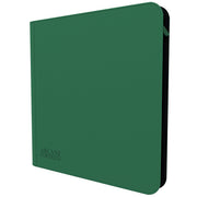 Arcane Fortress 12-Pocket Zippered Binder: Solid Color - Green - Green zippered binder with rounded corners and subtle embossed logo on the front.