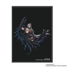 Square Enix Card Sleeves: Final Fantasy - FFVII - Black card sleeve featuring detailed art of three Final Fantasy characters wrapped in dark, feathered wings.