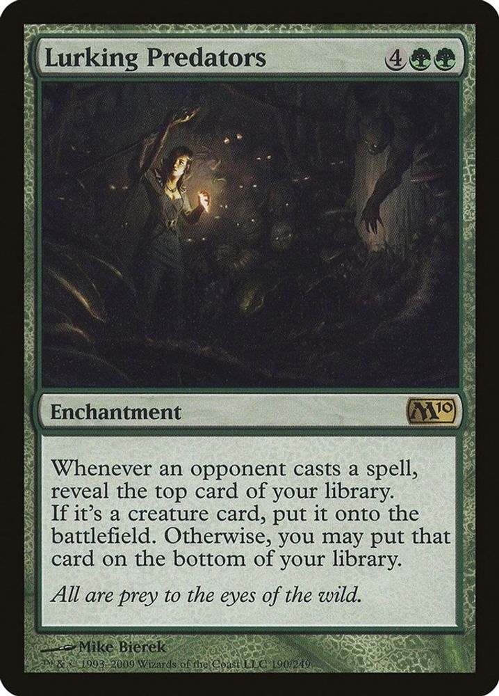 Lurking Predators · 190 · Magic 2010 (M10) · Non-foil