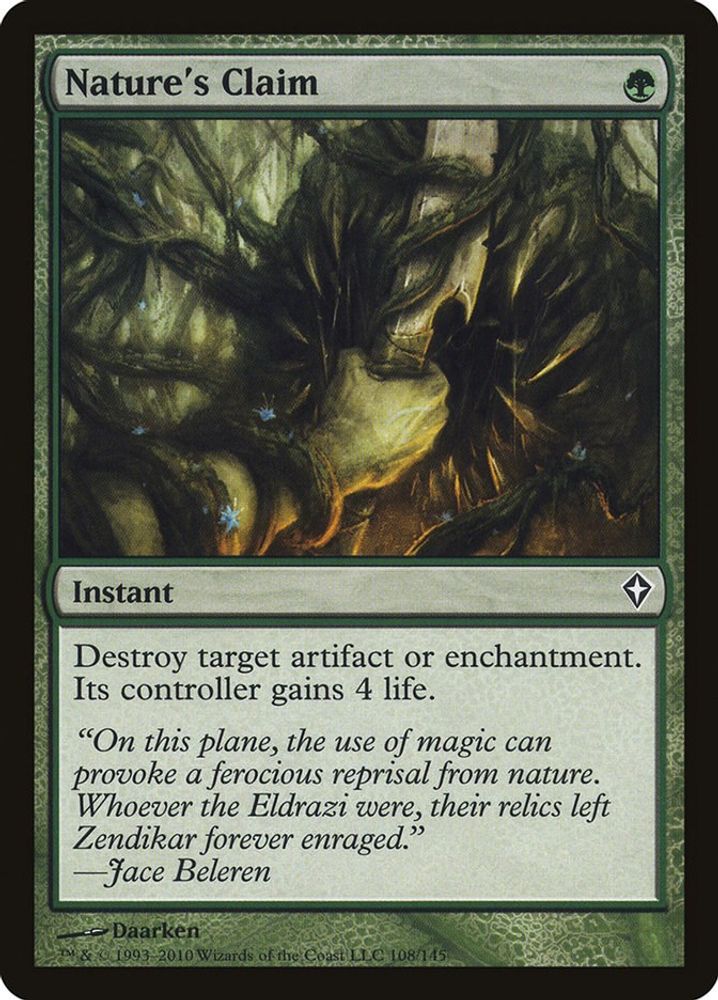 Nature's Claim · 108 · Worldwake · Non-foil
