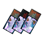 Shards of Infinity: Card Sleeves, Saga Edition (100 ct.) (PREORDER) - Set of 100 rectangular card sleeves featuring multicolored geometric and sci-fi themed designs with "Shards of Infinity".