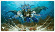 Playmat: Magic the Gathering: Murders at Karlov Manor: Morska, Undersea Sleuth - Magic the Gathering playmat featuring underwater scene with blue sea creature detective in armor, coral reef details, and.