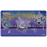 Ultra Pro Playmat: Pokémon - Gallery Series Haunted Hollow (PREORDER) - Rectangular playmat featuring Pokémon Gengar, Litwick, Murkrow, and Chandelure with a purple and blue haunted forest.