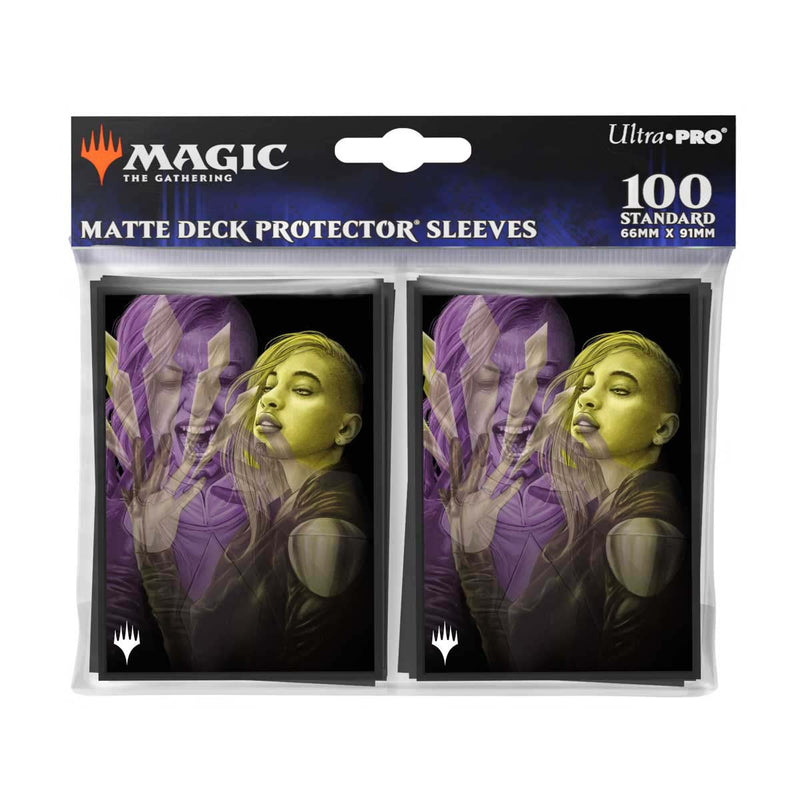 Ultra Pro Sleeves 100 count - Magic the Gathering Duskmourn - Niko, Light of Hope - Ultra Pro matte deck protector sleeves featuring Duskmourn - Niko, Light of Hope artwork with purple and gold tones, 100.