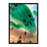 UltraPro Sleeves: MTG - Universes Beyond Final Fantasy - V9 - Card sleeve featuring a green, cactus-shaped creature with black eyes and mustache, falling debris background, Magic and.