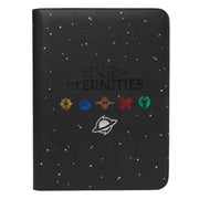 Ultra Pro 9-Pocket Zippered Binder: Magic the Gathering: Edge of Eternities - Sothera, the Supervoid - Black zippered card binder with starry pattern and colorful Edge of Eternities symbols on front cover.