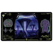 Ultra Pro Holofoil Playmat: Magic the Gathering: Edge of Eternities - Susur Secundi, Void Altar - Rectangular playmat with holographic foil accents featuring purple, blue, and black sci-fi landscape art and mystical.
