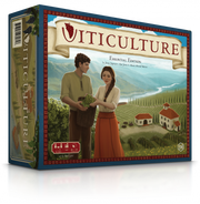 Viticulture - Viticulture board game box with vineyard illustration, a man and woman holding grapes, and countryside landscape.