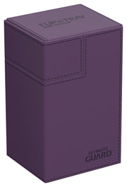 Ultimate Guard Flip 'N' Tray 80 - Purple - Purple Ultimate Guard Flip 'N' Tray deck box with stitched edges and embossed logo.