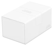 Ultimate Guard Twin Flip'n'Tray 160+ - White - White Ultimate Guard Twin Flip'n'Tray 160+ card deck box with flip-open design and smooth finish.