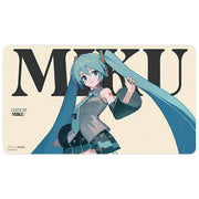 Ultra Pro Playmat: Hatsune Miku Retro Soundscapes - Hatsune Miku (PREORDER) - Gaming playmat featuring Hatsune Miku with long teal twin tails on a cream background, black bold lettering, smooth fabric.