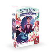 Story Box: Dreams & Nightmares - Dreams & Nightmares game featuring a man in a suit, a woman, and a dark monster with a castle background.