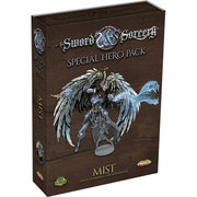 Sword & Sorcery: Mist Hero Pack - Dark brown rectangular box with detailed artwork of a winged armored warrior figure on the front, labeled Sword & Sorcery.