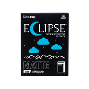 Ultra Pro Eclipse Matte Deck Protectors: Sky Blue - Black Ultra Pro Eclipse card sleeve box with sky blue crescent moon and clouds, matte finish, 105 count, standard size.