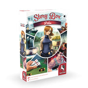 Story Box: Polar - Polar board game box featuring illustrated characters and a snowy setting with red, white, and blue colors.