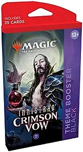 Magic: The Gathering - Innistrad Crimson Vow Theme Booster - The Gathering Innistrad Crimson Vow Theme Booster pack with dark fantasy art of a man holding a glowing red potion on purple
