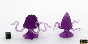 Killer Fungi (2) - Two translucent purple fantasy fungi figurines with multiple tentacle-like appendages on a white background.