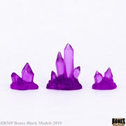 Darkreach Crystals - Cluster of vibrant purple fantasy crystals with pointed, jagged formations on a white background.
